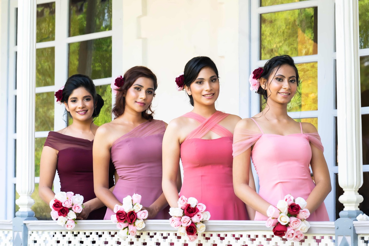 Bridesmaid and Flowergirl dresses in Goa Clothesline Bridal Studio by Michiko